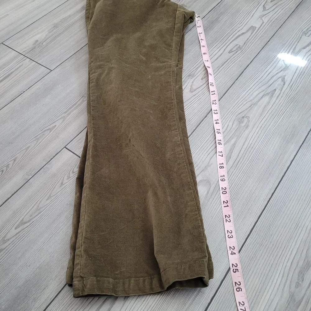Peruvian Connection Women's Velveteen Cropped Legs Jeans 6 Green Cotton Crop - Picture 11 of 13